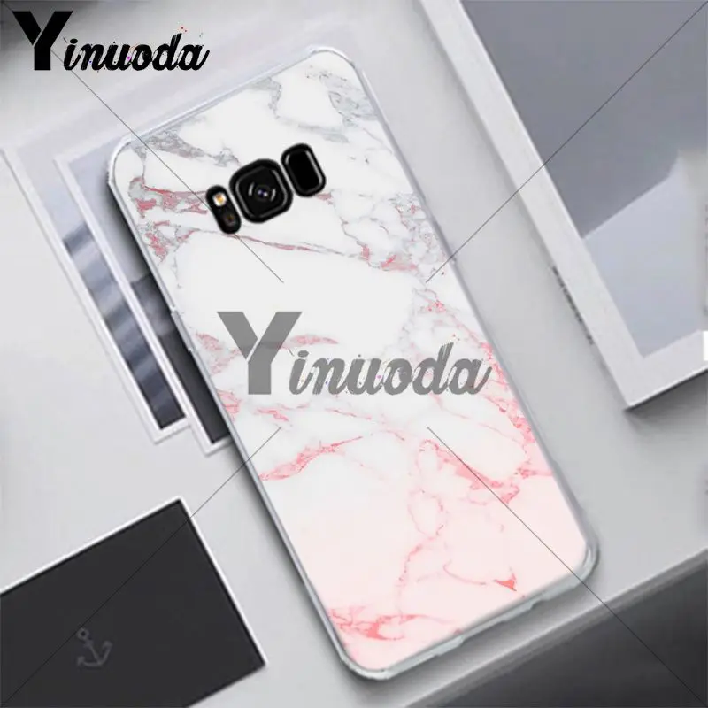 Цветной чехол Yinuoda с мраморной текстурой для Samsung S5 S6 S7 S8 S9 S6plus S7plus S8plus S9plus S6edge S7edge