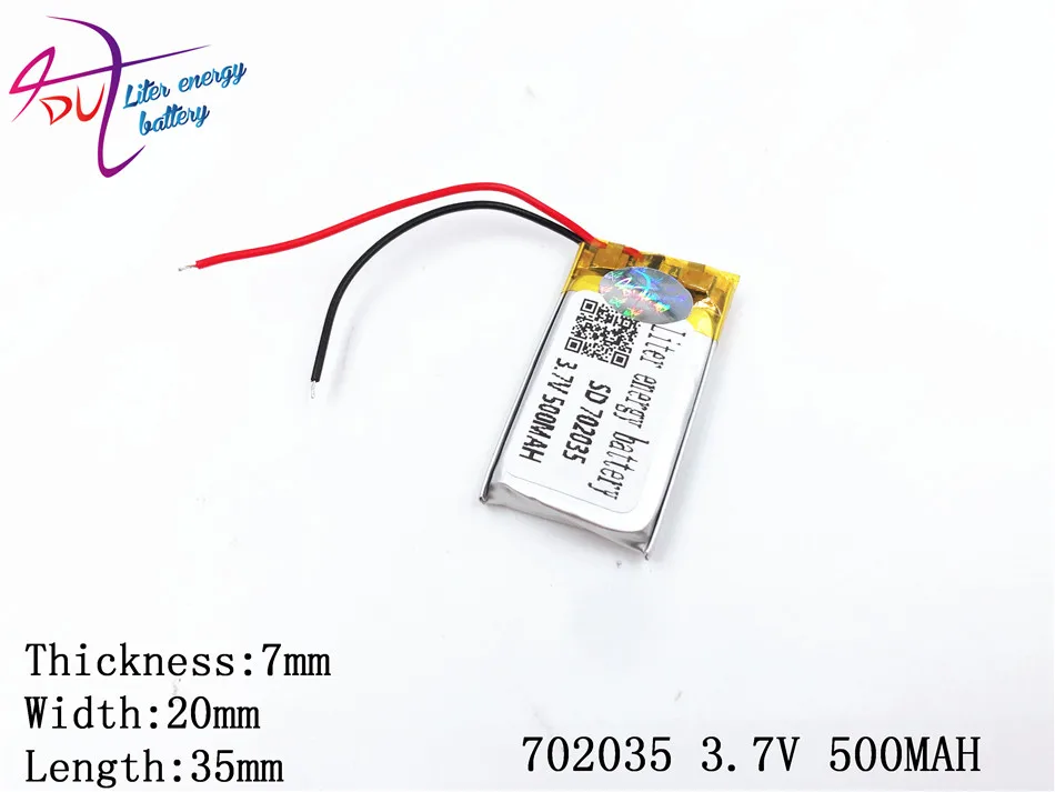 10 шт. 3 7 V 500mAh 702035 литий полимерный аккумулятор DIY для Mp3 MP4 MP5 GPS Pad камеры мобильного