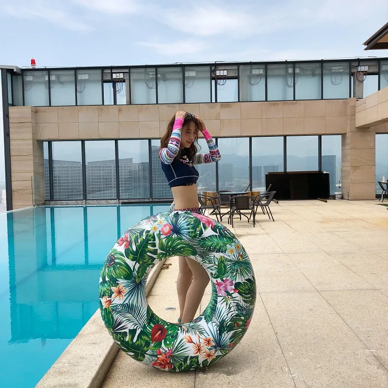 115 см надувной окрашенный лес плавательный кольцо гигантский бассейн купание и