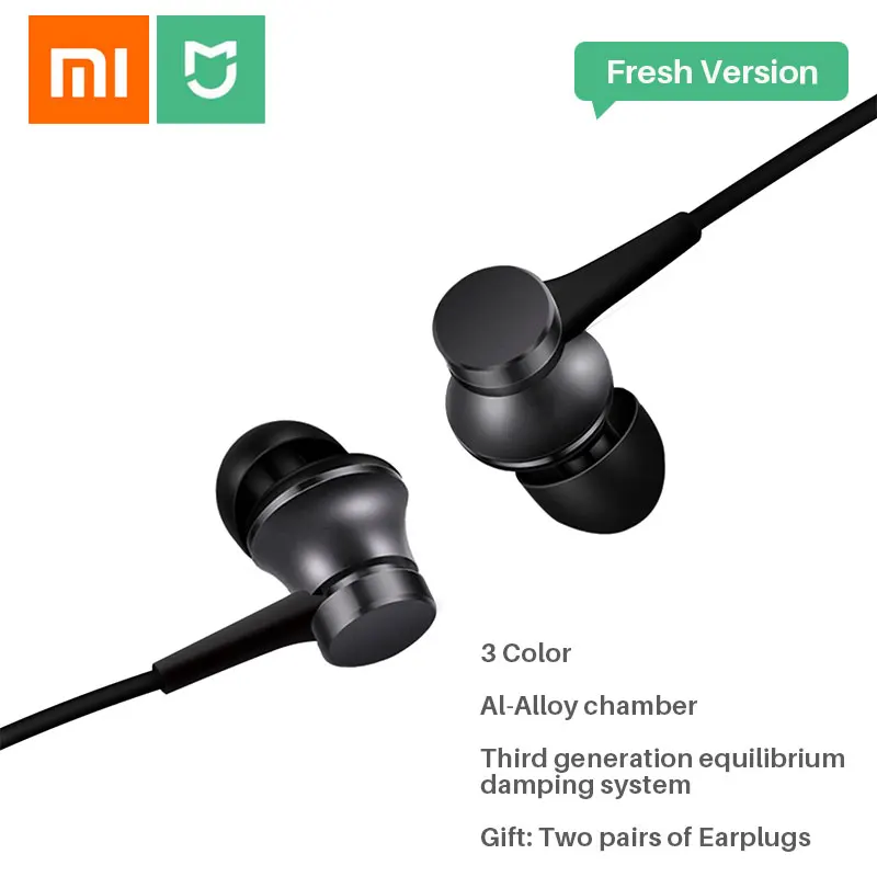 Оригинальные Xiaomi mi наушники Piston 3 свежая Молодежная версия 5 мм с 3-мя басами