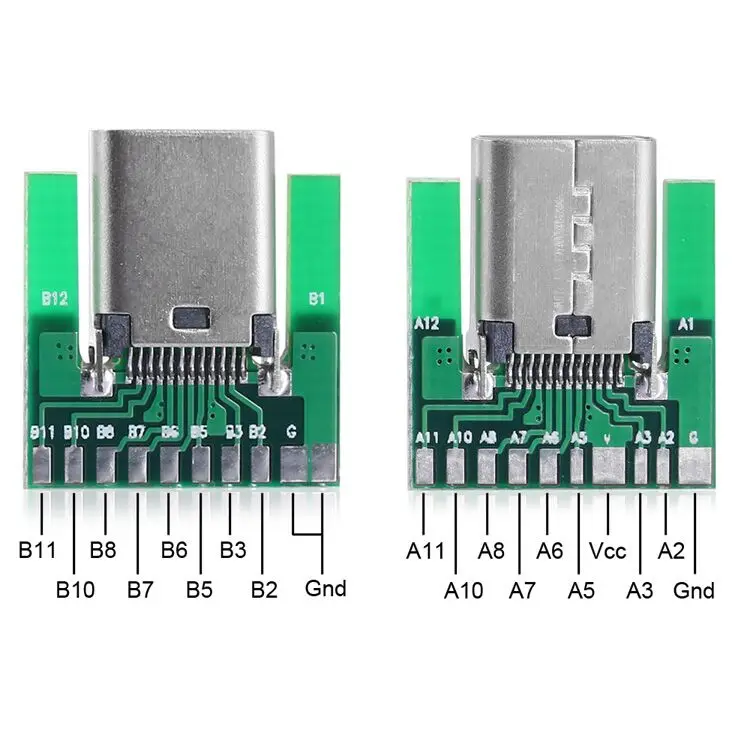 DIY 24pin USB 3 1 Тип C муфтовый стыковочный переводник SMT разъем с печатной платы Male