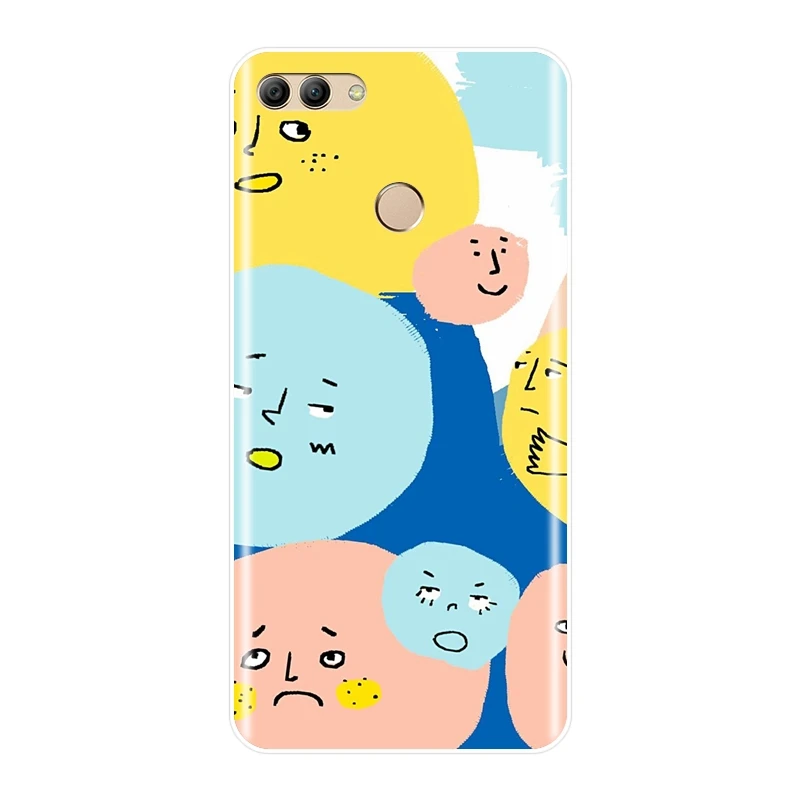 Силиконовый чехол для телефона Huawei Y5 Y6 Y7 Prime 2017 2018 Y9 2019 мягкий из ТПУ с