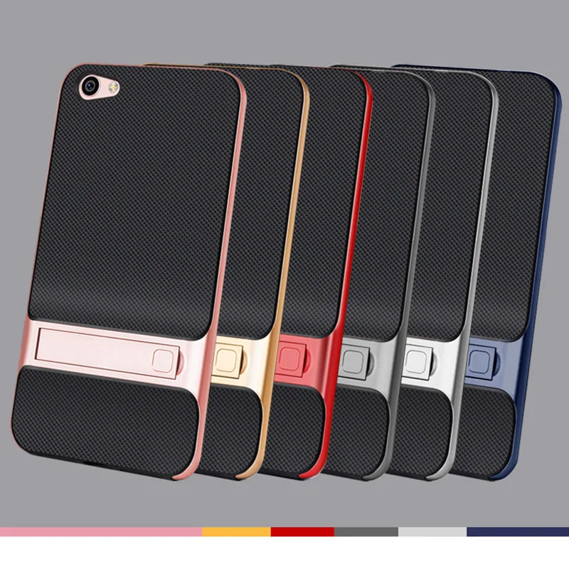 LEANONUS For VIVO X7 Plus X9 Hybrid 2 In 1 Hidden Bracket Holder Back Armor PC+TPU Cover Coques | Мобильные телефоны и