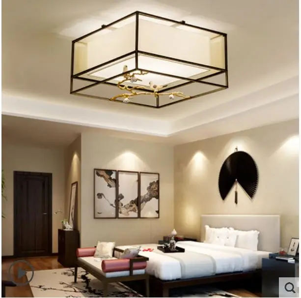 Новый китайский потолочный светильник для гостиной лампа спальни простая