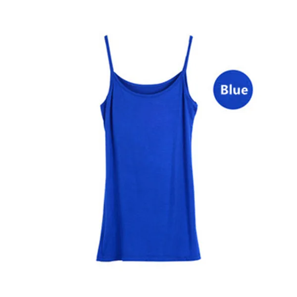 blue Топ на бретелях, нижнее белье для женщин, женская летняя рубашка, женские сексуальные топы белого и черного цвета, женские топы без рукавов размера плюс 3XL 4XL Cami - Цвет: blue