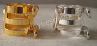1pcs sax parts perfect eb alto saxophone ligatures gold plated with silver plated can be selected