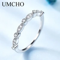 umcho solid 925 sterling silver rings for women stacked wedding engagement ring korea fashion silver 925 jewelry engraving ring