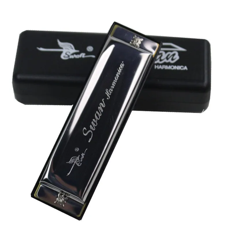 

SWAN 10 Holes Blues Harmonica Diatonic Blues Harp Musical Instruments Gift for Children