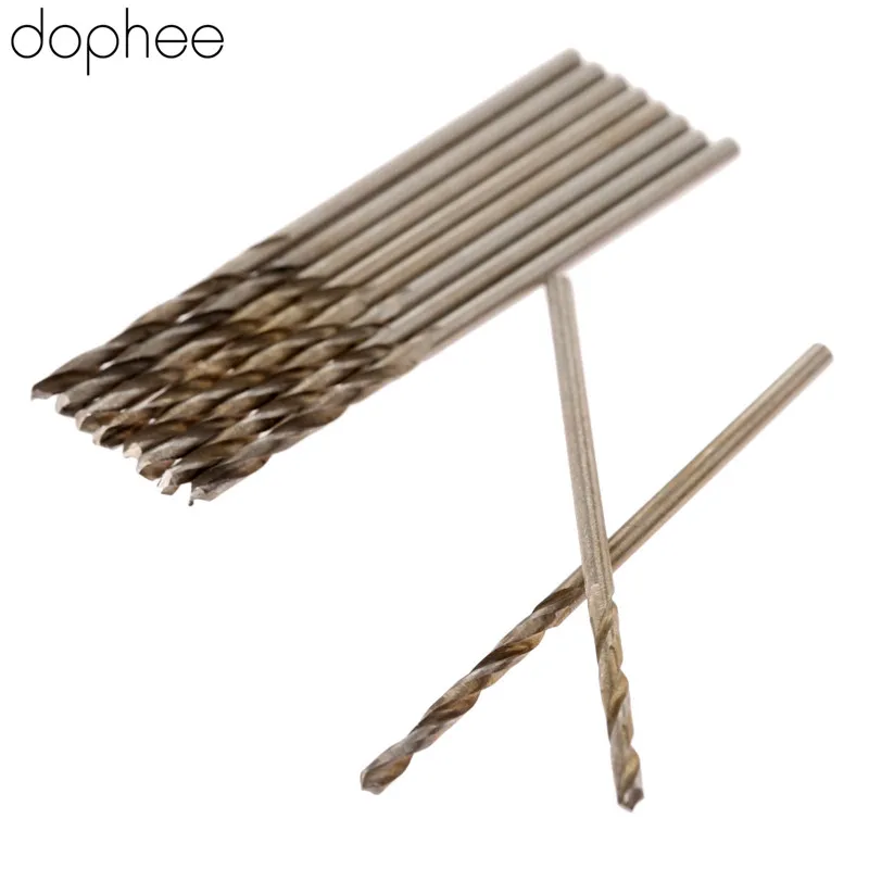 Dophee 10 шт. спиральные сверла из быстрорежущей стали микро сверло с прямым