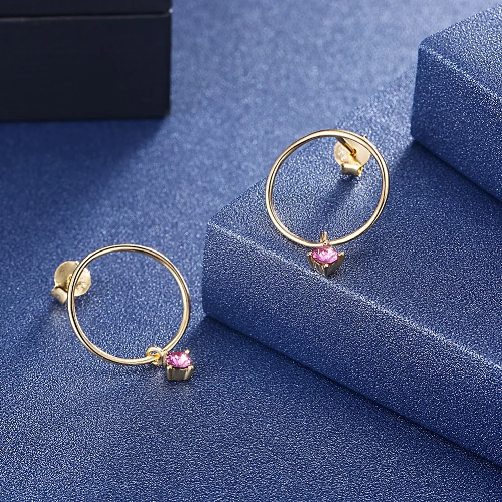 LEKANI кристаллы от Swarovski серьги капельки 925 пробы круглые простые легкие Роскошные