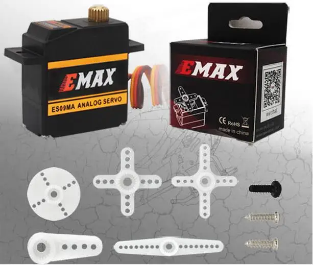 EMAX ES09MA сервопривод металлический аналоговый для вертолета 450|analog servo|servo servometal servo