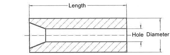 Высококачественная насадка для пескоструйной обработки карбида бора (L) 35 мм X (D) 20