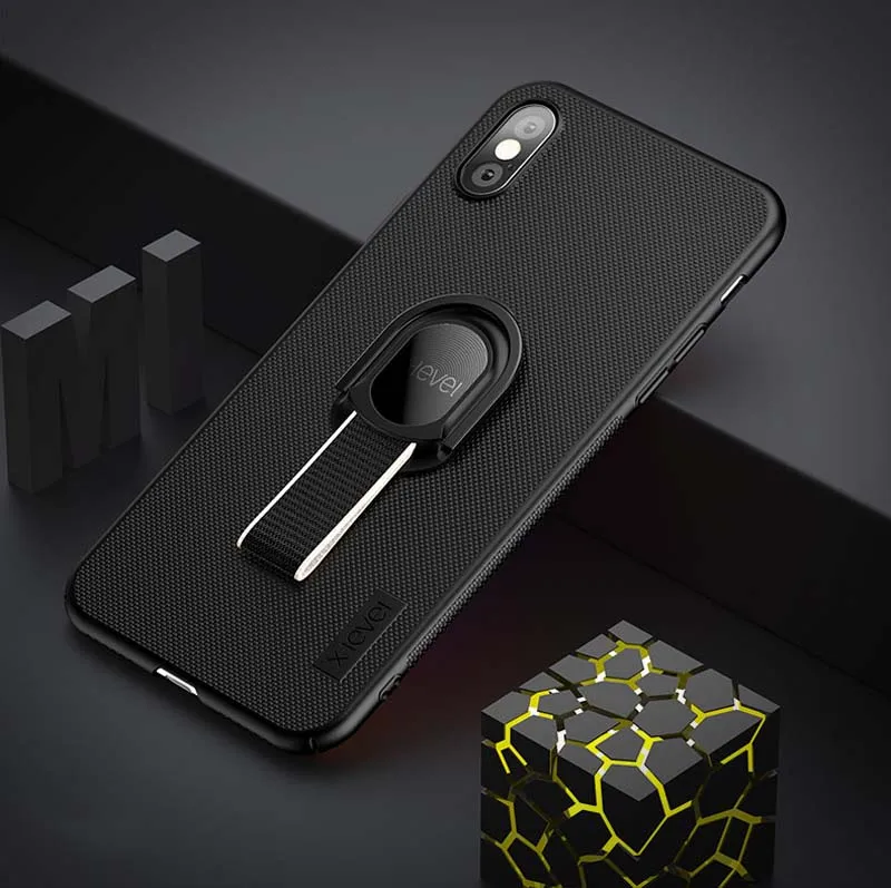 X-Level Detachable Finger Ring Stand Holder Phone Case For iPhone XS Max XR Hard PC Matte Back Cover for X 6 7 8 Plus | Мобильные