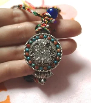 Nepal Handmade 925 Silver Gau Box Pendant Buddhist Sacred Symbols Prayer Tibetan Ghau Amulet | Украшения и аксессуары