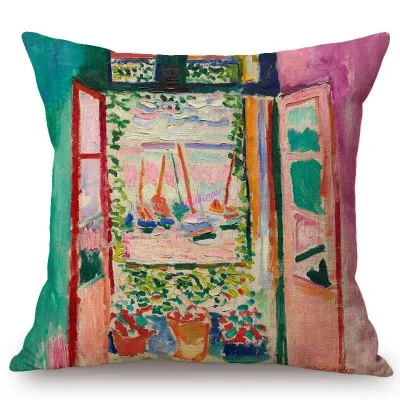 T281-13 Henri Matisse мастерски танцовщица со шляпой радость жизни украшение дома Художественный Диванный чехол для подушки льняная наволочка - Цвет: T281-13