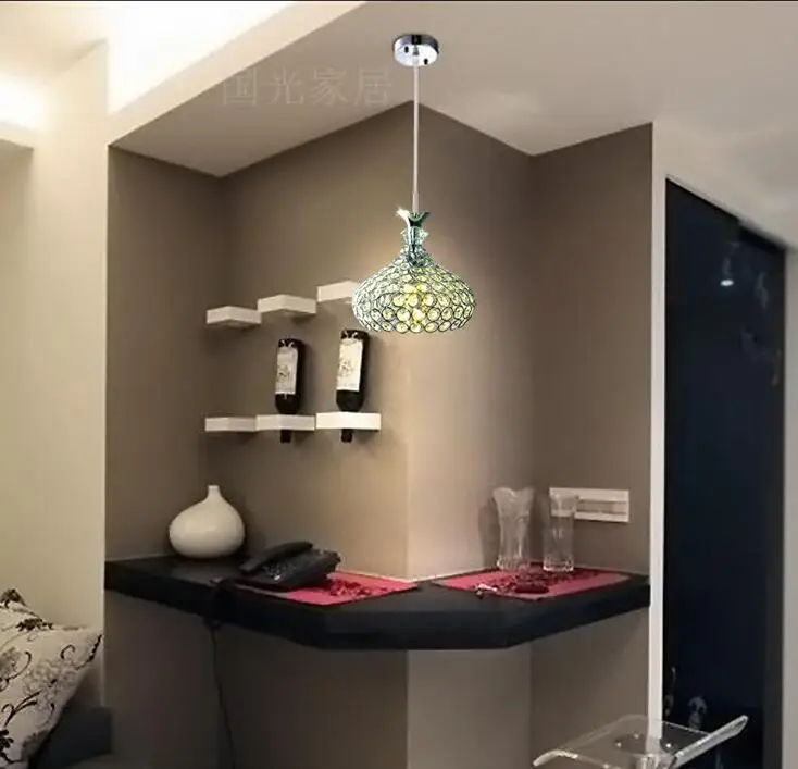 Новый современный светодиодный светильник с кристаллами из бокала для вина