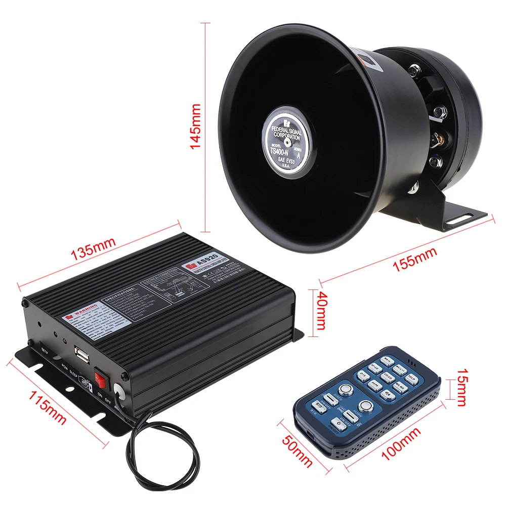 12 V 400 W 18 тон громкий автомобильный Предупреждение полицейская сигнализация сирена рупор громкоговоритель с микрофоном Системы& Беспроводной дистанционного Управление