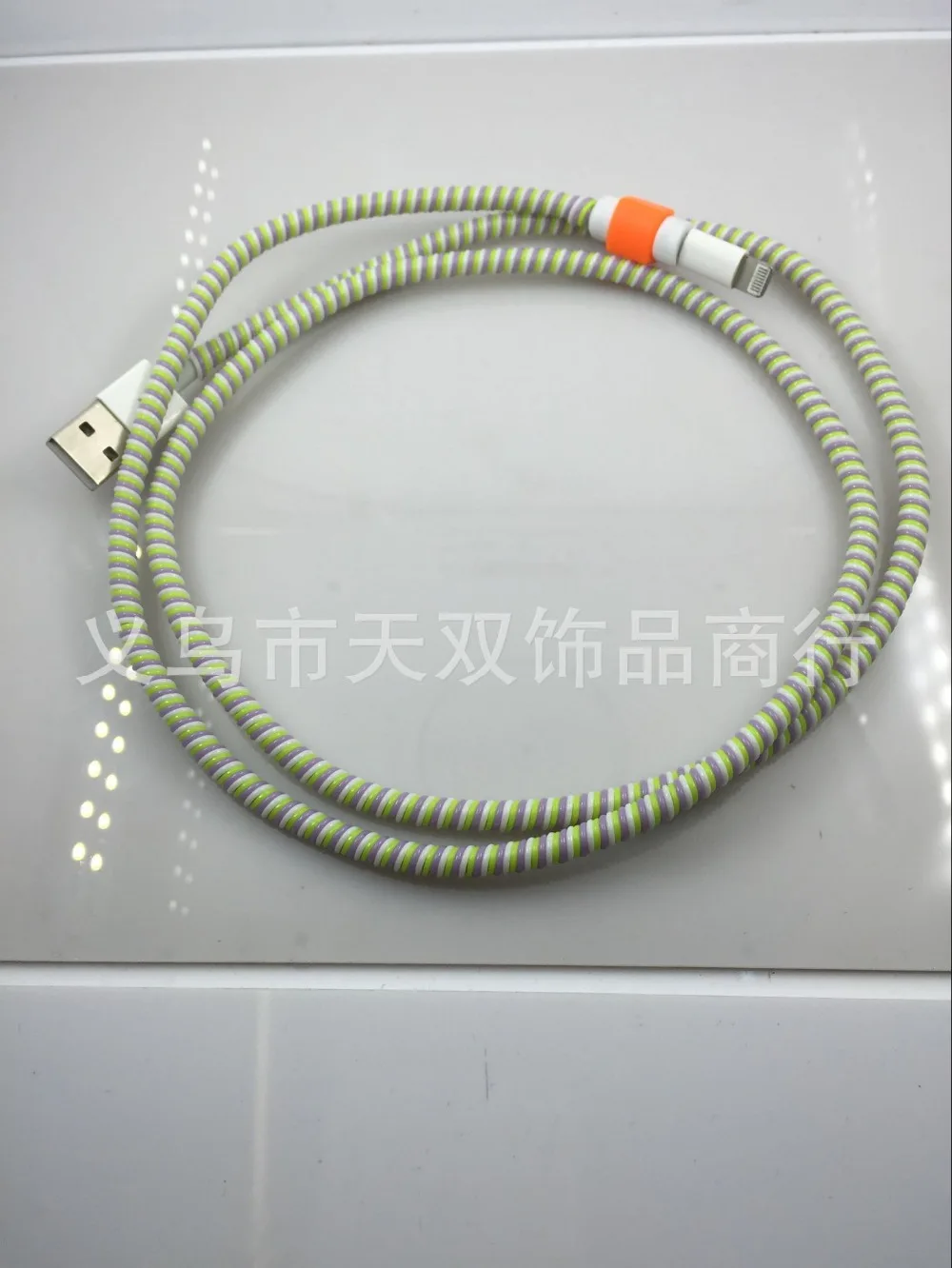 10 шт./лот Новинка три цвета однотонный тпу спиральный USB-кабель для зарядного