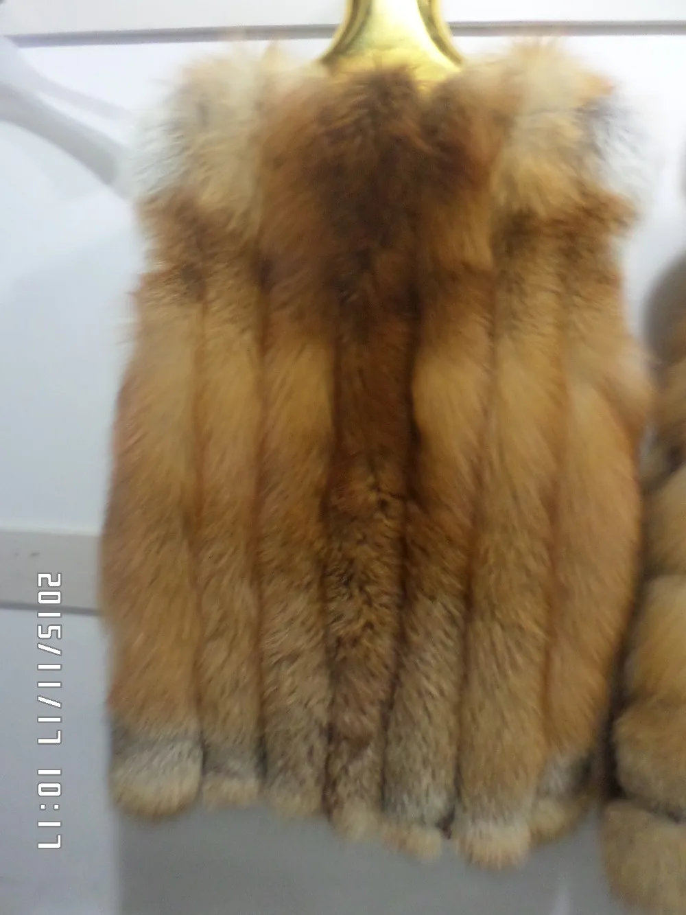 Linhaoshengyue True Red Fox Natural Fur Vest Women Red Fox Fur Vest 100%  Real Fur
