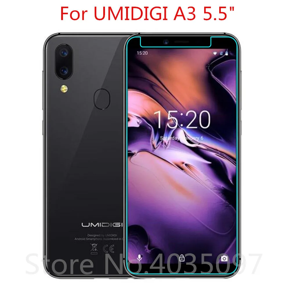 2PCS Tempered Glass For UMIDIGI A3 Screen Protector 9H 2.5D Phone Protective | Мобильные телефоны и аксессуары