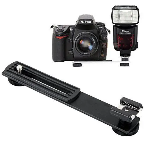 

DSLR Camera Flash Bracket with 1/4"-20 Screws Socket Connector fr camera tripod