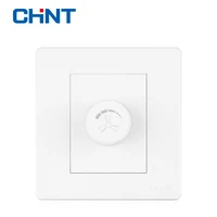 chint electric speed switch wall switch socket new2d ivory white panel switch 250w ceiling fan wall switch