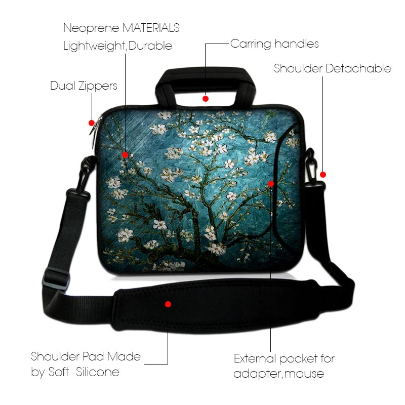 10 13 13 3 14 15 15 6 17 17 3 inch laptop sleeve notebook bag case messenger shoulder laptop bag for ipad macbook hp dell lenovo free global shipping