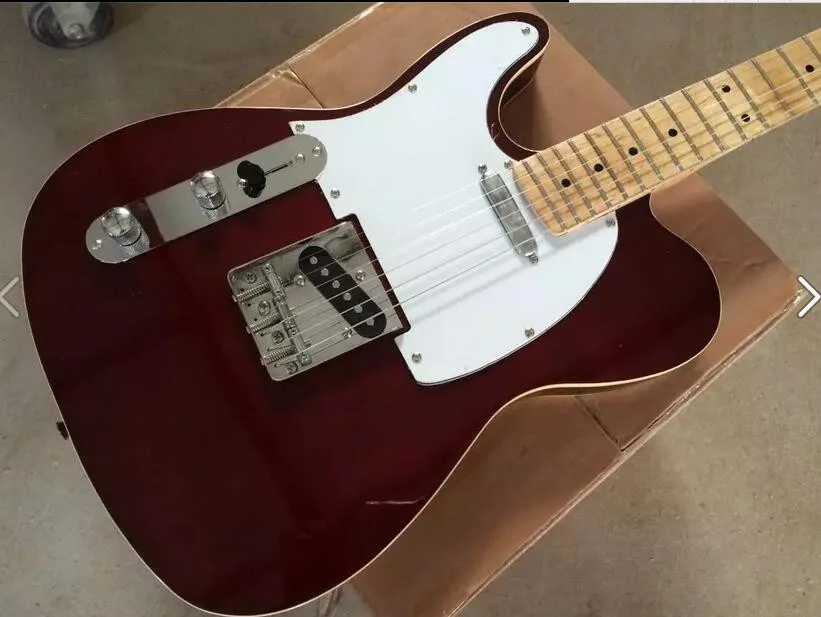 

Factory custom backhand electric guitar, white guard board, maple finger board, free delivery.