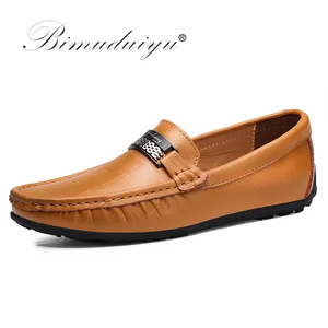 BIMUDUIYUобувь большого размера; Черные туфли без шнуровки; Лоферы из натуральной кожи; Мужские мокасины; Новая повседневная обувь ручной работы для мужчин
