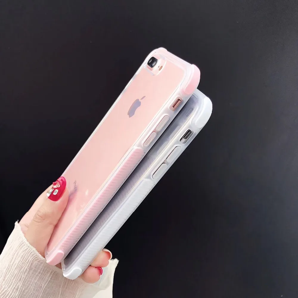 Противоударный чехол LOVECOM для iPhone 11 Pro Max XR XS Max X 6 6S 7 8 Plus, прозрачный мягкий ТПУ чехол на заднюю панель телефона s