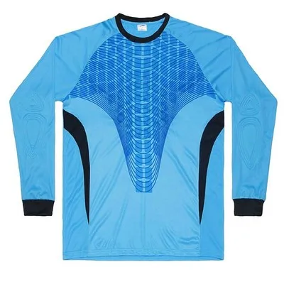022 blue Набивка футбольная Вратарская трикотажная рубашка Мужская survetement футбольная тренировочная футболка спортивный костюм на заказ форма вратаря - Цвет: 022 blue