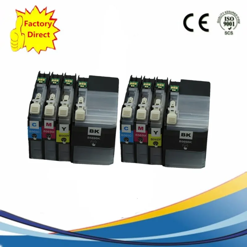 2SET 8PCS Замена LC569XL LC-569XL LC-565XL LC565XL LC569 LC565 чернильные картриджи MFC-J3520 MFC-J3720 MFCJ3520 MFCJ3720 - Цвет: 2SET 8PCS
