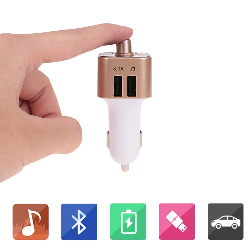 Rovtop Bluetooth fm-передатчик беспроводной автомобильный Радио адаптер MP3 плеер модулятор автомобильный комплект громкой связи Z2 3.1A двойной USB Автомобильное зарядное устройство