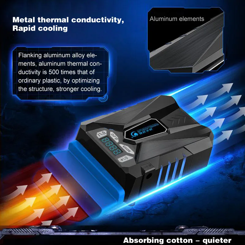 CoolCold Ice Magic 5 Портативный USB ноутбук охладитель охлаждения для ноутбука светодиодный дисплей Smart Air Coo светодиодный ноутбук радиатор