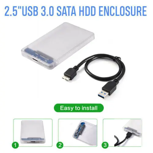 Прозрачный чехол для SSD HDD USB 3 0 к SATA адаптер внешний жесткий диск 2 5 дюйма HD