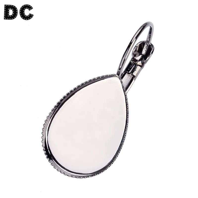 20 штук/лот Золотой/Родированный/Серебряный цвет Подвесные серьги Основа металл Медь Кабошон Пустая настройка DIY Украшения для ушей F5201 on.