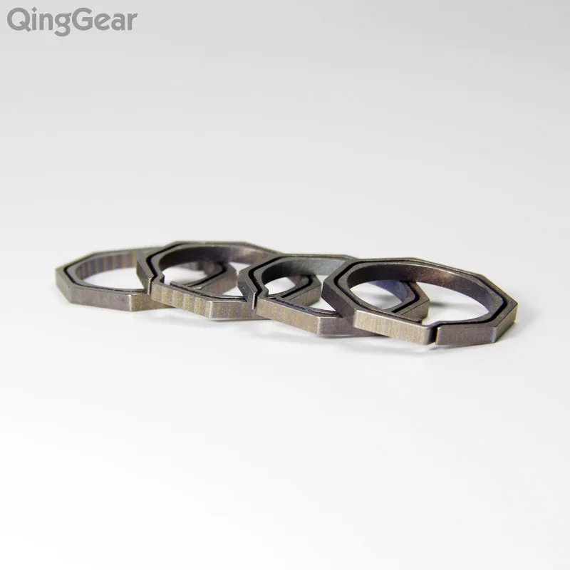 10 шт. QingGear KeyRing1 легкий висячий ключ с узлом титановый держатель для ключей EDC |