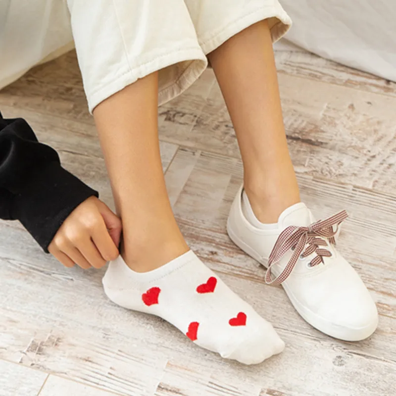 5 пар женские незаметные носки хлопковые Модные Разноцветные в стиле хип хоп