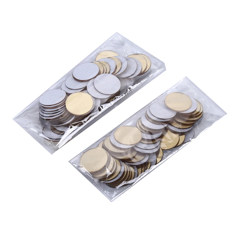 100 _ круглые настенные Стикеры съемные акриловые зеркальные стикеры сделай сам в