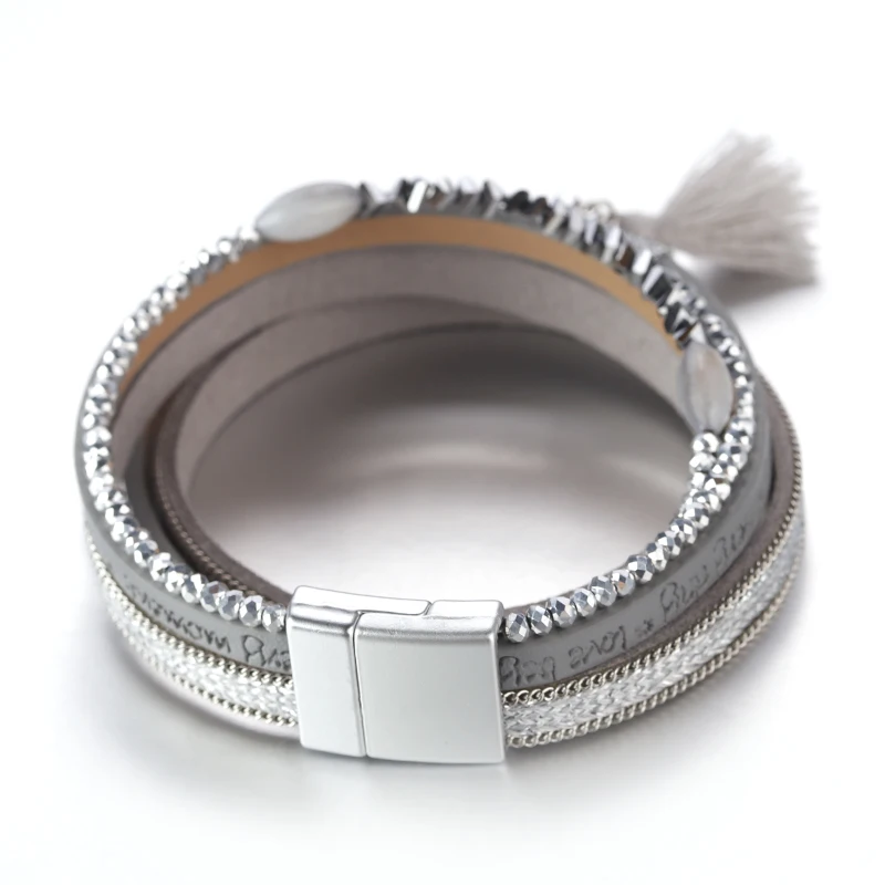 Браслеты ALLYES Lette кожаные женские модные Многослойные ювелирные украшения в стиле