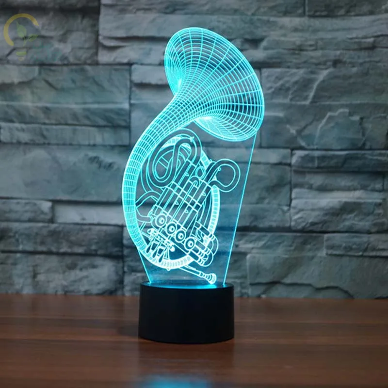 Креативный Sax 3D Led ночник дизайн USB лампы Новинка Подарки Светодиодная настольная