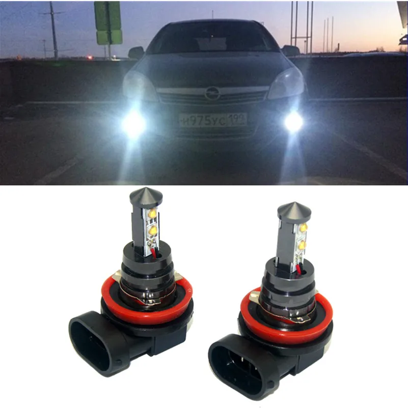 2x H11 H8 светодиодсветодиодный Автомобильные противотуманные фары для OPEL Corsa Insignia