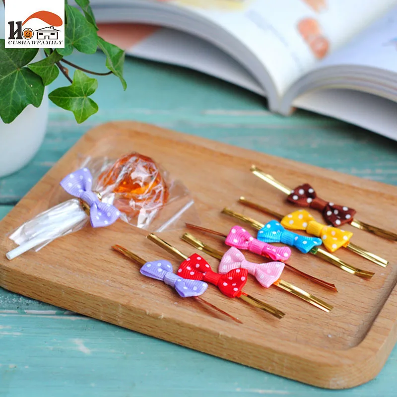 20 шт./лот мешок для выпечки с бантом закусок галстук печенье/мешок хлеба сумка