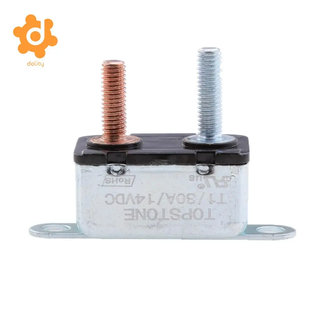 Dolity 2pcs 30A 12v Автоматический сброс выключателя предохранителя шпилька болт тип 1