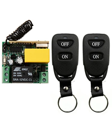 AC220V 1CH 10A Remote Control Light Switch Relay Output Radio Receiver Module and Belt buckle Transmitter / window/Garage Doors |