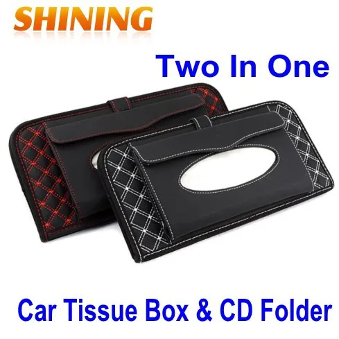Автомобильные принадлежности CD Папка и коробка для салфеток два в одном