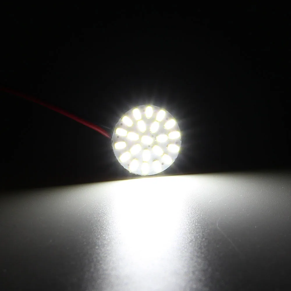 Универсальная автомобильная светодиодная лампа 22SMD 1206 T10 BA9S W5W C5W lammp blub круглая