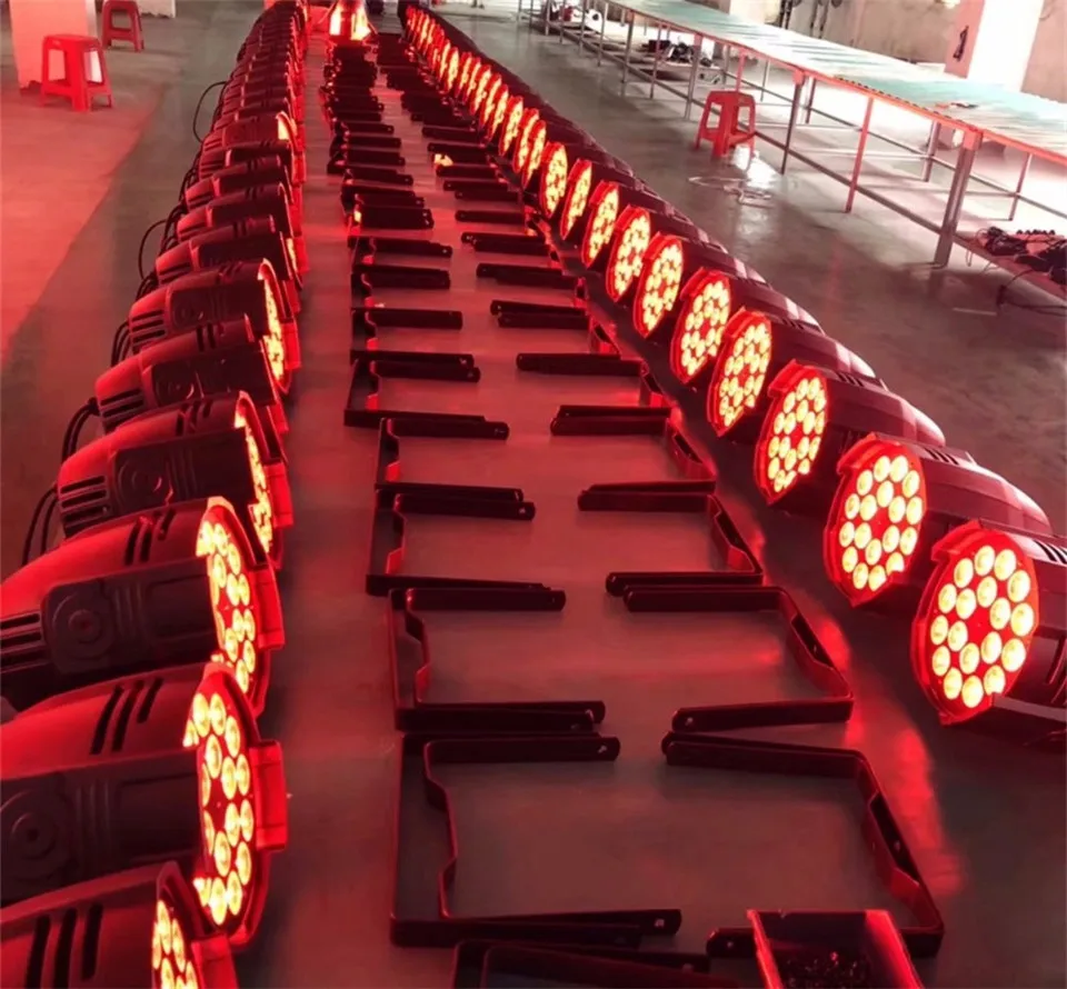 8 шт. 18x12 Вт LED Par огни с 1 футляром для полета Led свет RGBW 4в1 Роскошные DMX 6/8 каналы
