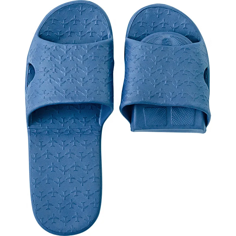 Navy Blue EVA/пара домашних тапочек для мужчин и женщин; летние складывающиеся тапочки для путешествий; домашние Тапочки для гостей;(купить тапочки; отправить сумку - Цвет: Navy Blue