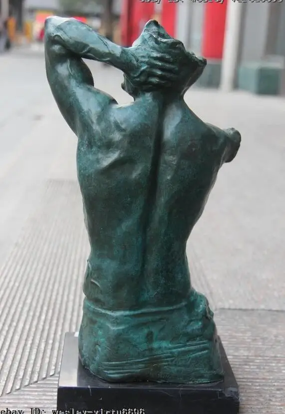 Западная абстрактная Классическая бронзовая Медь резной бюст обнаженная